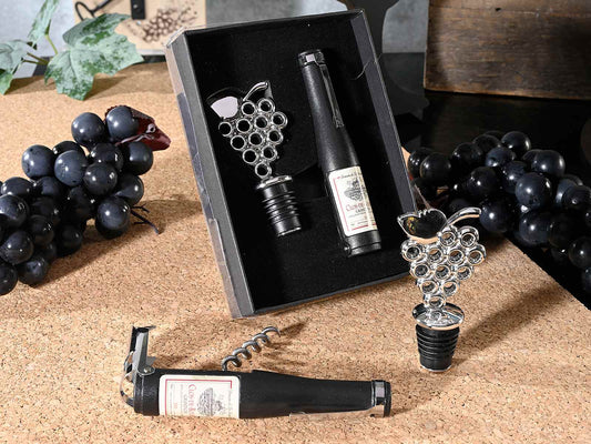 Set Apribottiglia e Tappo a Grappolo – Idea Regalo Vino