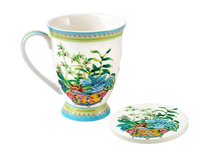 MAXWELL & WILLIAMS Mug con sottotazza Orchid