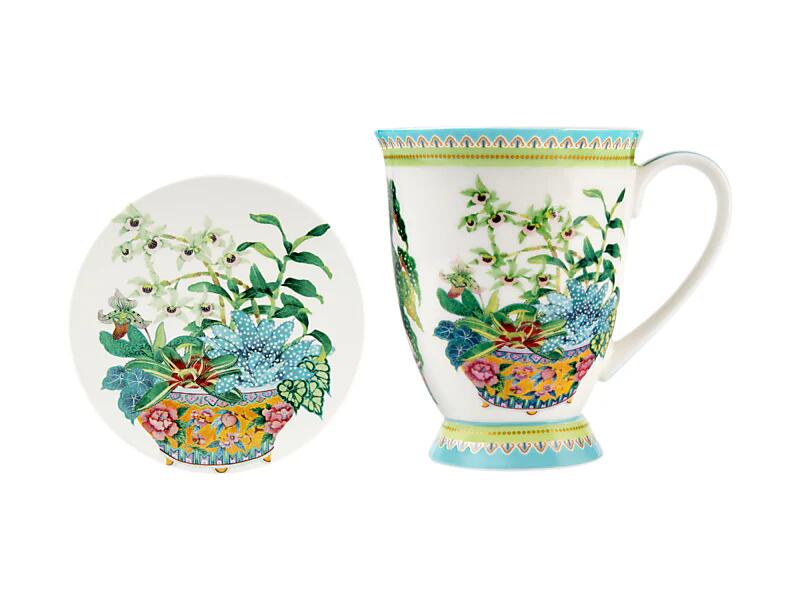 MAXWELL & WILLIAMS Mug con sottotazza Orchid