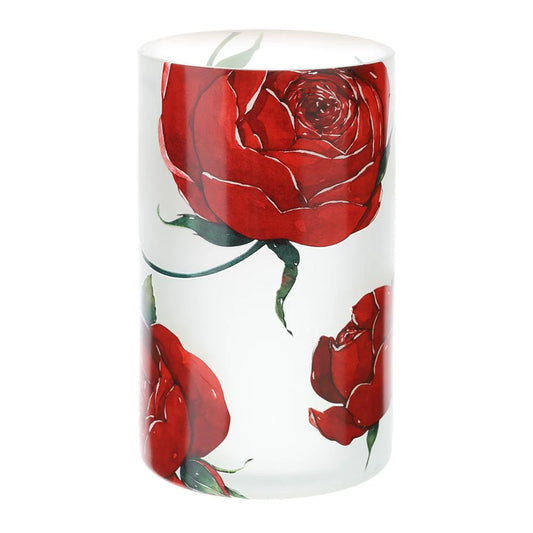 Vaso in Vetro Bianco con Rose Baccarat – Hervit